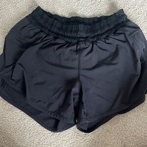 lululemon black hotty hot shorts! size 8, great condition